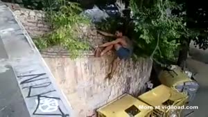 Guy Wants To Climb Wall