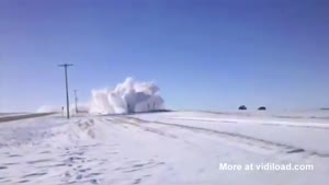 Train Vs Huge Pile Of Snow