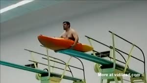 Kayak Dive From Diving Board
