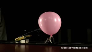 Slot Car With Sparkler Explodes Hydrogen Balloon