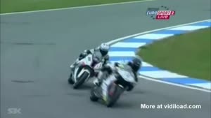 Motorcycle Loses Rear Wheel