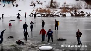 Group Sinks Through Thin Ice