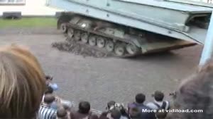 Panzer Tank Destroys The Road