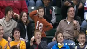 Kid Dances A Bit Awkward At Basketball Game
