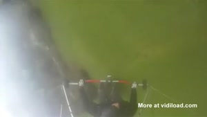 Paraglider Almost Flies Through Window