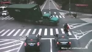 Very Lucky Motorcyclist