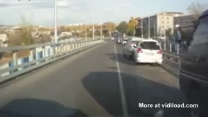 Minivan Crashes Into Line Of Cars