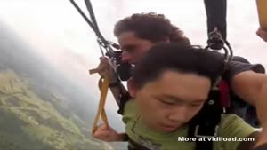 Paragliding Scares The Shit Out Of Kid