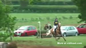 Jockey Hits Tree Branch