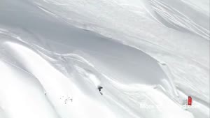 Skier Chased By Avalanche