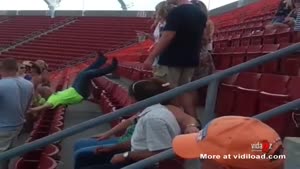 Drunk Falls Down Bleachers