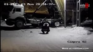 Truck Crashes Into Bridge