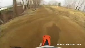 Dirtbiker Loses Bike During Jump