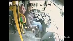 Chinese Bus Driver Survives Insane Crash