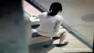 Disgusting Woman Poops At Bus Stop