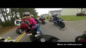 Girl Falls Off Motorcycle 