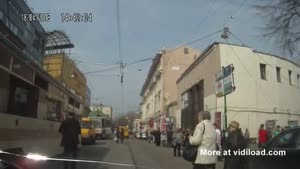Guy Runs Into Tram