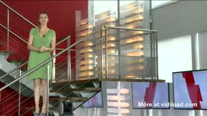 Presenter Falls From Stairs
