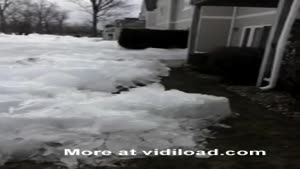 Glacier Moving In On Houses