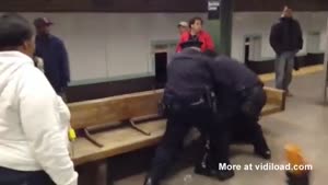 Woman Hits Police Officer
