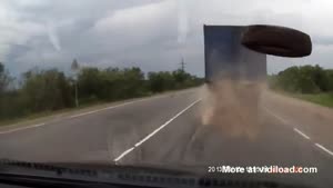 Truck Loses Tire