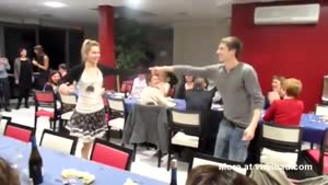 Girl Loses Skirt During Dance