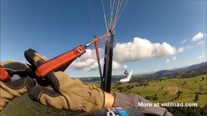 Paraglider Encounters Hang Glider