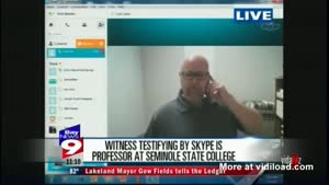 Witness Testifying Via Skype Fail