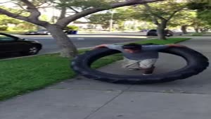 Hula Hooping With A 100lb Tire