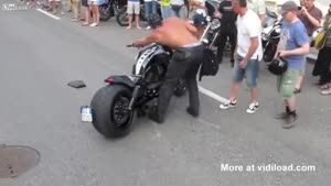 Biker Has Embarrassing Crash