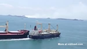 Ship Cutting Off Other Ship