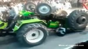 Guy Gets Stuck Under Tractor During Race