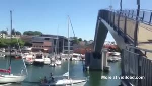 Sailboat Too Late For Closing Drawbridge