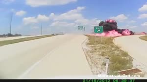Truck Sent Flying