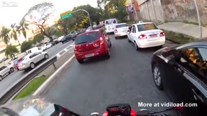 Insane Motorcyclist In The Streets Of Brazil