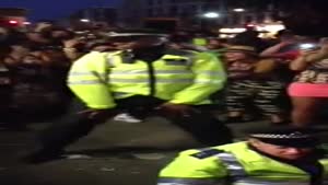 Police Officers Battle Each Other