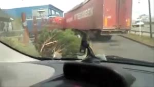 Truck Wrecks Drive Thru