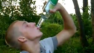 Idiot Drinks Three Bottles Vodka