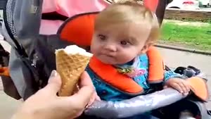 Toddlers First Ice Cream