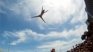 Cheerleaders Throwing With Girls