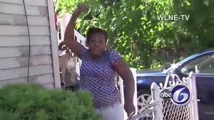 Victim's Mother Chases Away Reporter