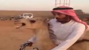 Arab Takes His Wife For A Ride