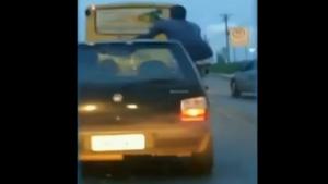 Idiot Pays The Price For Car Surfing