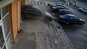Idiot Crashes Car Into Building