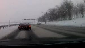 Woman Can't Handle Slippery Road