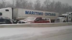 Huge Chain Collision In Canada