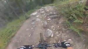 Mountain Biker Flees For Bear