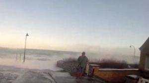 Photographer Surprised By Big Wave