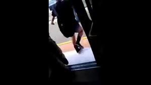 Idiot Jumps From A Moving Train