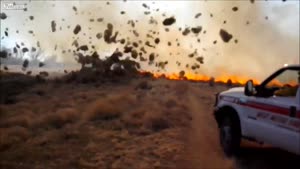Tumbleweeds Turn Into Fire Storm